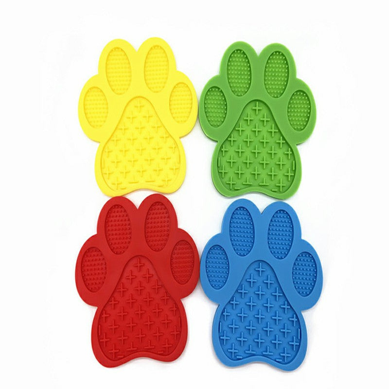 Dog Cat Non Slip Silicone Lick Pad Slow Treater Feeder Mat Non Slip Pet Food Bowl