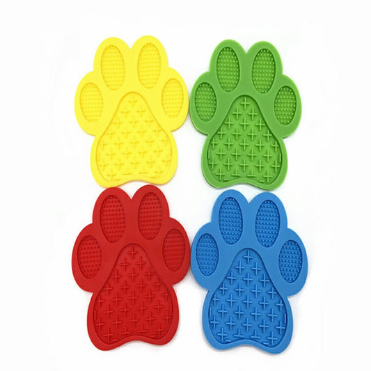 Dog Cat Non Slip Silicone Lick Pad Slow Treater Feeder Mat Non Slip Pet Food Bowl